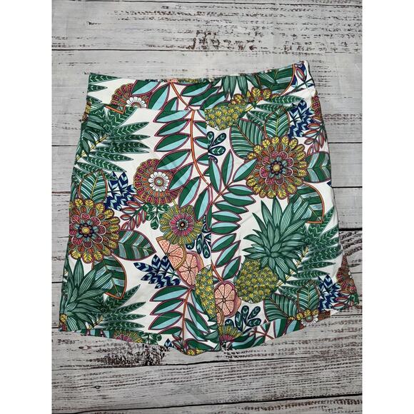 Boden Women’s Dandy Pull On Short 6” Tropical Print Fruit Size 6 Flat Front - Picture 1 of 4